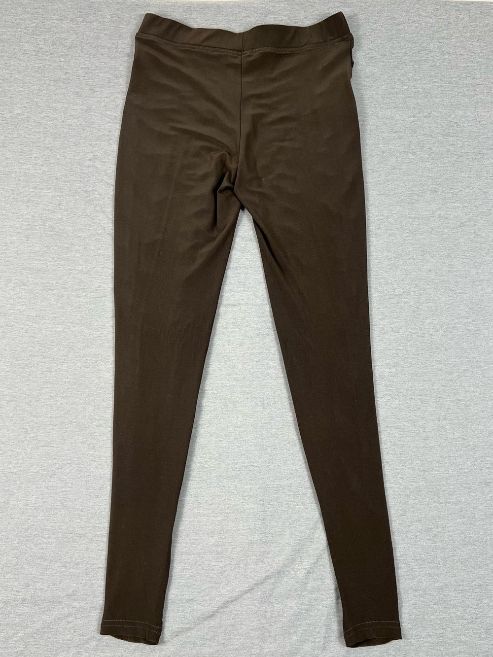 Joseph Ribkoff Brown Ruched Panel Leggings - Picture 3 of 6